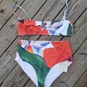 ISO** not selling looking Mara Hoffman x One & Only Floral Bikini Set in M/L